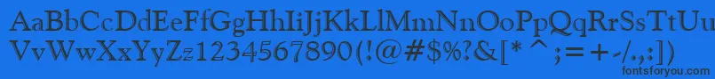 GoudyHandtooledBt Font – Black Fonts on Blue Background