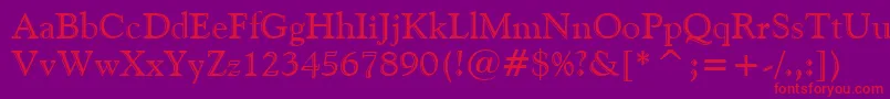 More about GoudyHandtooledBt Font GoudyHandtooledBt Font – Red Fonts on Purple Background