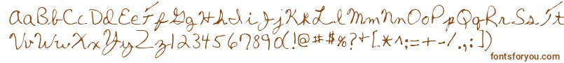 Шрифт ThomasRegular – коричневые шрифты на белом фоне