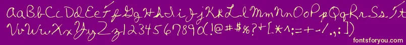 ThomasRegular Font – Yellow Fonts on Purple Background