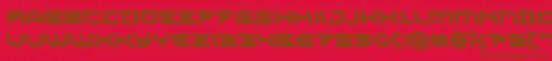 Xenodemonleft Font – Brown Fonts on Red Background