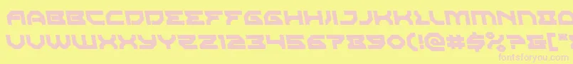 Xenodemonleft Font – Pink Fonts on Yellow Background