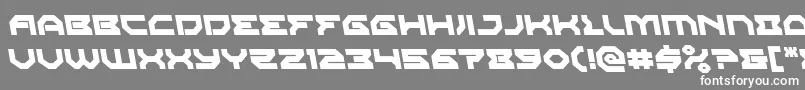 フォントXenodemonleft – 灰色の背景に白い文字