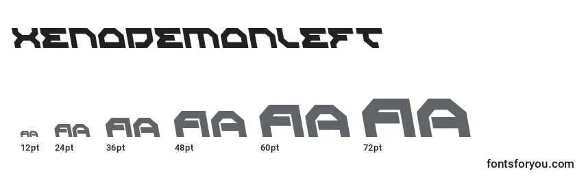 Xenodemonleft Font Sizes