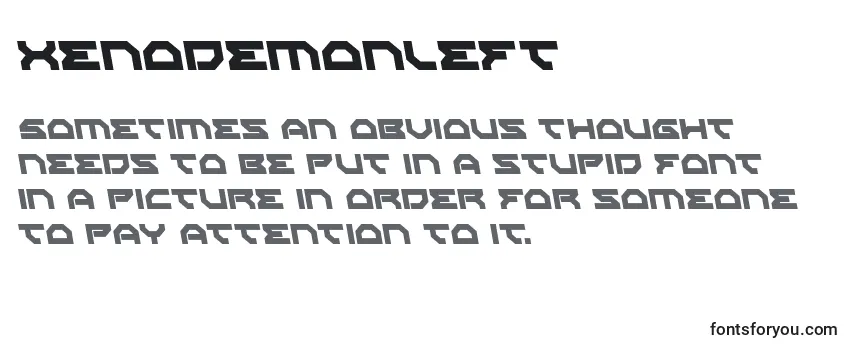 Review of the Xenodemonleft Font