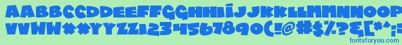 Chublings Font – Blue Fonts on Green Background