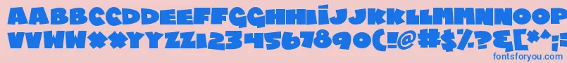 Chublings Font – Blue Fonts on Pink Background