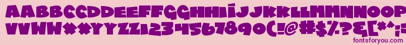 Chublings Font – Purple Fonts on Pink Background