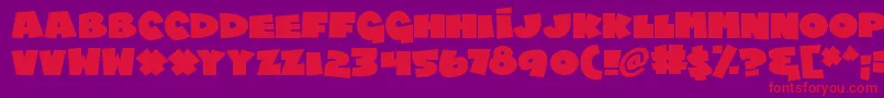 Chublings Font – Red Fonts on Purple Background