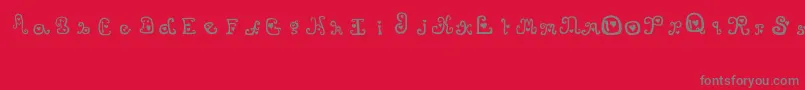 フォントThatsAmore – 赤い背景に灰色の文字