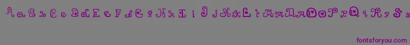 Шрифт ThatsAmore – фиолетовые шрифты на сером фоне