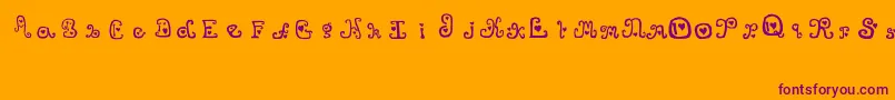 ThatsAmore-Schriftart – Violette Schriften auf orangefarbenem Hintergrund
