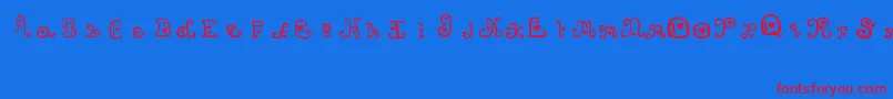 ThatsAmore Font – Red Fonts on Blue Background