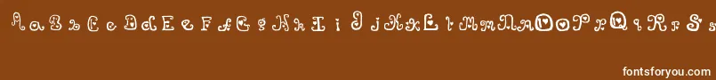 フォントThatsAmore – 茶色の背景に白い文字