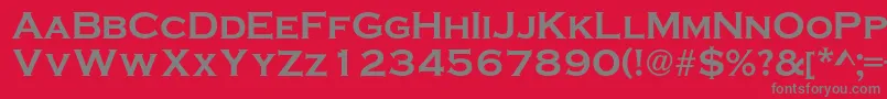 VacansiaextendedcBold Font – Gray Fonts on Red Background
