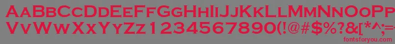 VacansiaextendedcBold Font – Red Fonts on Gray Background