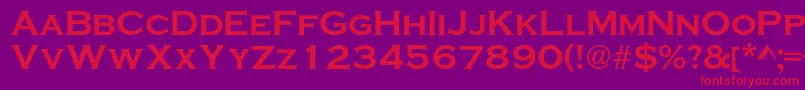 VacansiaextendedcBold-Schriftart – Rote Schriften auf violettem Hintergrund