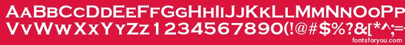 VacansiaextendedcBold Font – White Fonts on Red Background