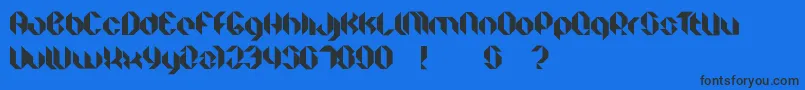 FacetBlack Font – Black Fonts on Blue Background