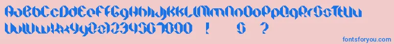 FacetBlack Font – Blue Fonts on Pink Background