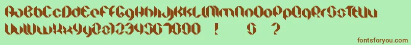 FacetBlack Font – Brown Fonts on Green Background