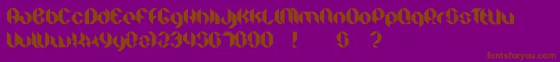 FacetBlack-Schriftart – Braune Schriften auf violettem Hintergrund