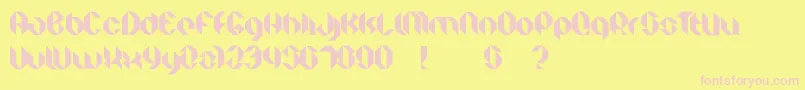 FacetBlack Font – Pink Fonts on Yellow Background