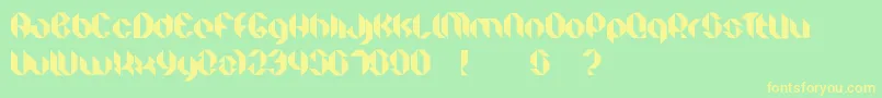 FacetBlack Font – Yellow Fonts on Green Background