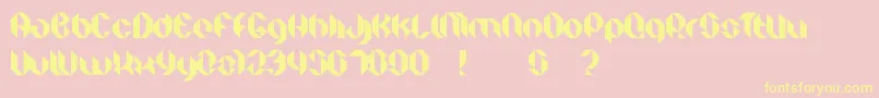 FacetBlack-Schriftart – Gelbe Schriften auf rosa Hintergrund