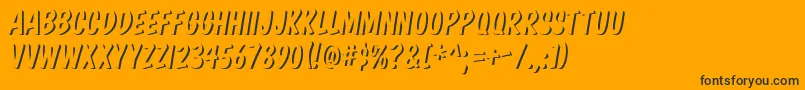 Komtite Font – Black Fonts on Orange Background