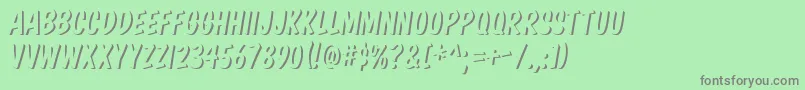 フォントKomtite – 緑の背景に灰色の文字