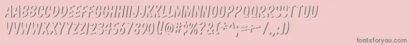 フォントKomtite – ピンクの背景に灰色の文字