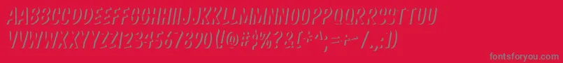 フォントKomtite – 赤い背景に灰色の文字