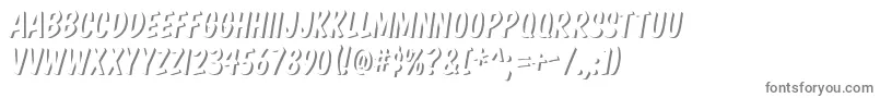 フォントKomtite – 白い背景に灰色の文字