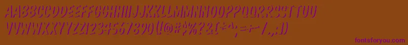 Komtite Font – Purple Fonts on Brown Background