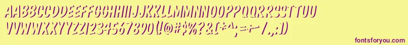 Komtite Font – Purple Fonts on Yellow Background