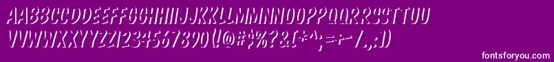 Komtite Font – White Fonts on Purple Background