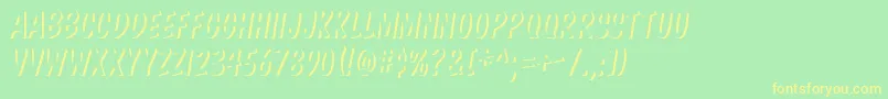 Komtite Font – Yellow Fonts on Green Background