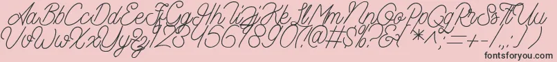 Aamonoline Font – Black Fonts on Pink Background