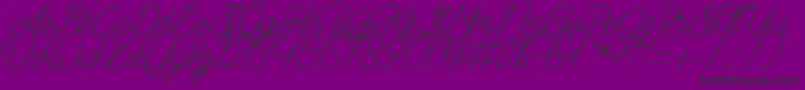 フォントAamonoline – 紫の背景に黒い文字