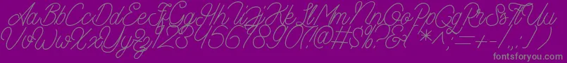 Aamonoline Font – Gray Fonts on Purple Background