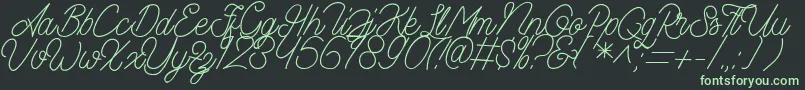 Aamonoline Font – Green Fonts on Black Background