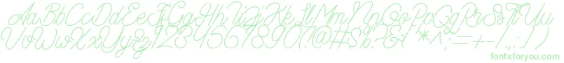 Шрифт Aamonoline – зелёные шрифты на белом фоне