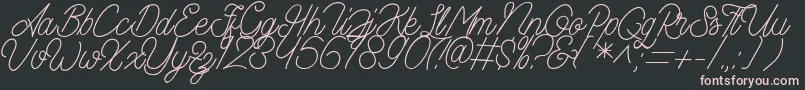 Aamonoline Font – Pink Fonts on Black Background