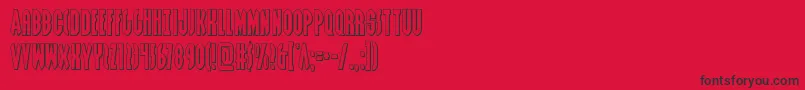 Grendelsmotherout Font – Black Fonts on Red Background