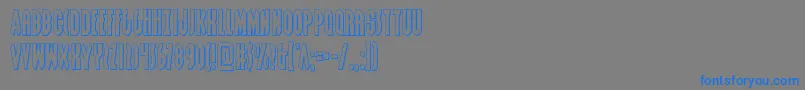 Grendelsmotherout Font – Blue Fonts on Gray Background