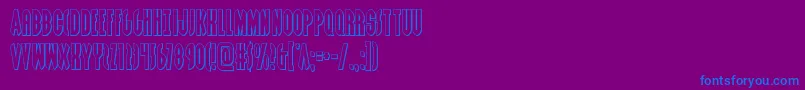 Grendelsmotherout Font – Blue Fonts on Purple Background