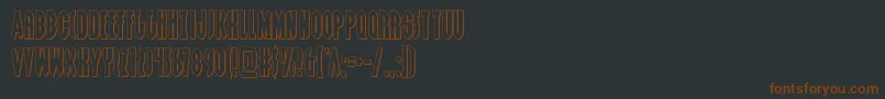 Grendelsmotherout Font – Brown Fonts on Black Background