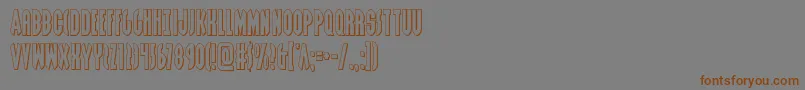 Grendelsmotherout Font – Brown Fonts on Gray Background