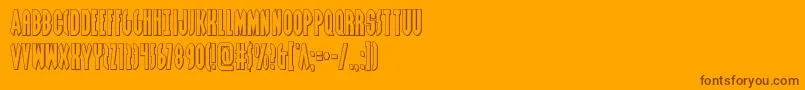 Grendelsmotherout Font – Brown Fonts on Orange Background